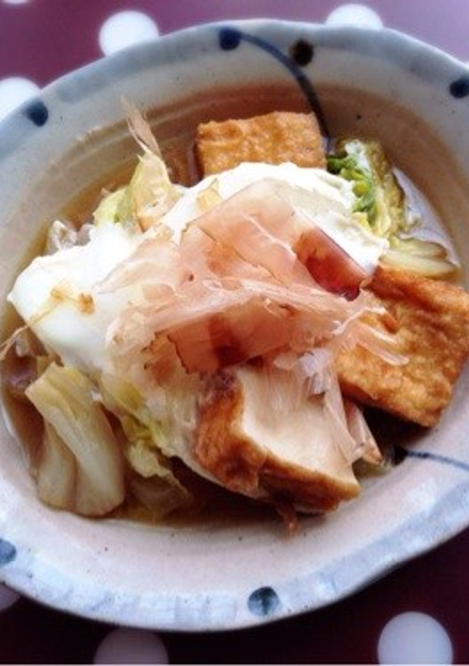白菜＊厚揚げ＊卵のほっこり煮浸し-レシピのメイン写真
