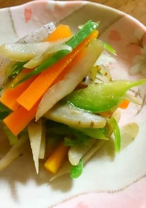 牛蒡とこんにゃく・ピーマンの煮物♪-レシピのメイン写真