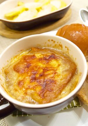 簡単あったまる〜♪オニオングラタンスープ-レシピのメイン写真