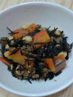ひき肉入り♪ひじきの煮物♪-レシピのメイン写真