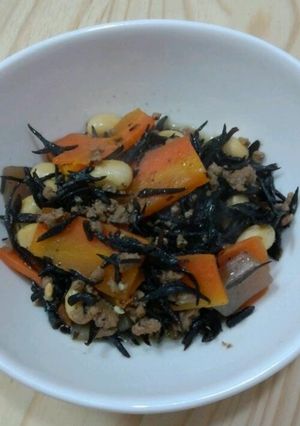 ひき肉入り♪ひじきの煮物♪-レシピのメイン写真