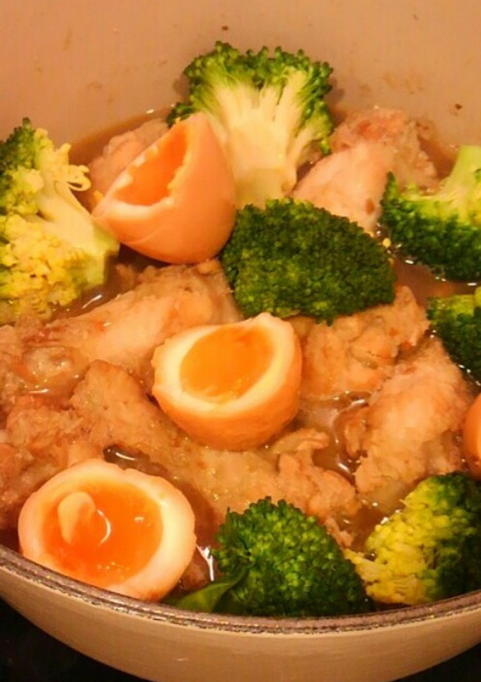 半熟たまごと手羽元のさっぱり煮-レシピのメイン写真
