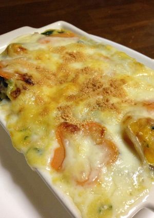 かぼちゃとほうれん草の味噌グラタン-レシピのメイン写真