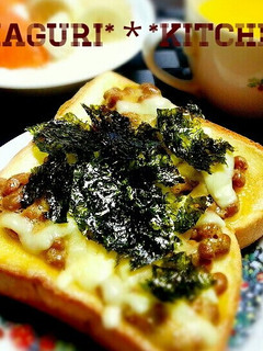 納豆ピザ風食パン-レシピのメイン写真
