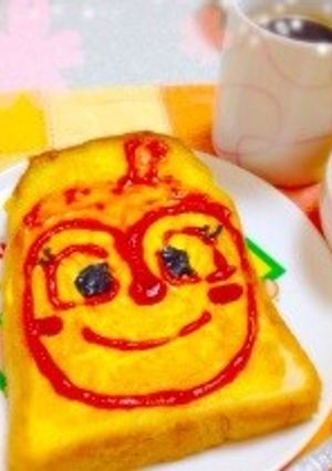 簡単かわいい♡ドキンちゃんチーズトースト-レシピのメイン写真