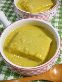 湯豆腐 in 和風コーンポタージュ-レシピのメイン写真