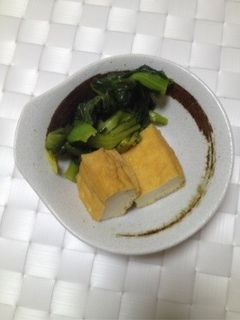小松菜と厚揚げの炊いたん。-レシピのメイン写真