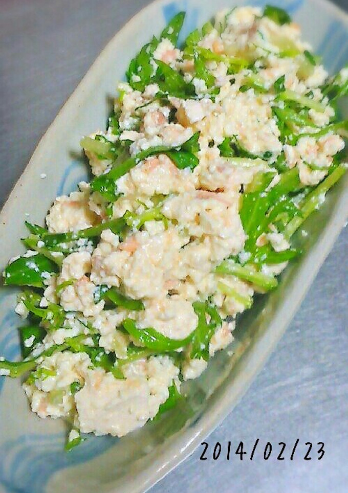 水菜とツナの簡単白和え-レシピのメイン写真