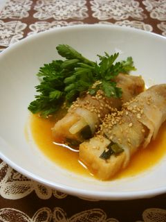 肉巻き厚揚げのキムチ煮-レシピのメイン写真