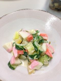 数の子とかまぼこ野菜の和風マヨサラダ-レシピのメイン写真