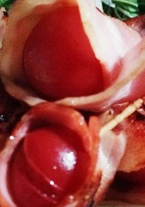 ﾌﾟﾁﾄﾏﾄのﾍﾞｰｺﾝ巻き-レシピのメイン写真