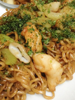 セロリとシーフードミックスの焼きそば-レシピのメイン写真