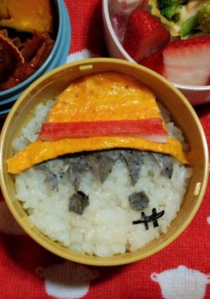 キャラ弁☆ランチジャーにルフィ-レシピのメイン写真