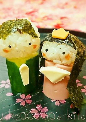 雛祭りに♪簡単可愛いお雛様＆お内裏様♡-レシピのメイン写真