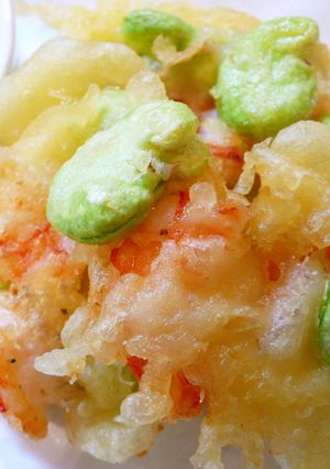 春だよ♪そら豆と海老の小さいかき揚げ❀-レシピのメイン写真