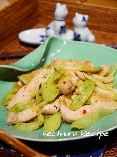 鶏むね肉とセロリのピリ辛味噌炒め-レシピのメイン写真