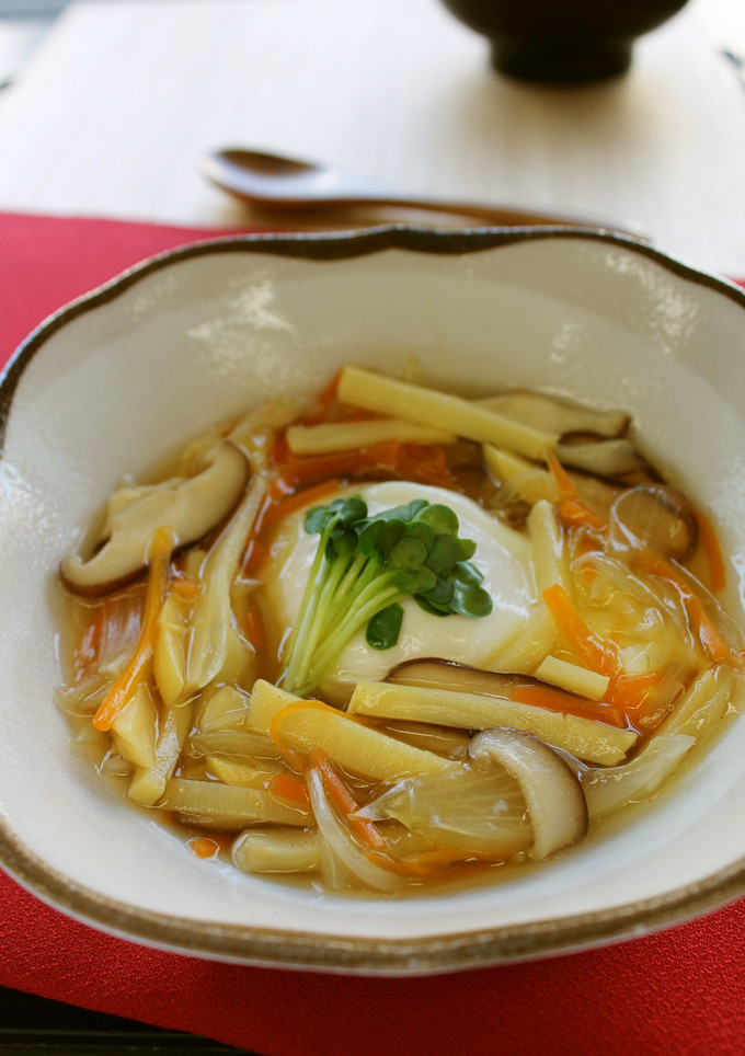 落とし卵の野菜あんかけ-レシピのメイン写真