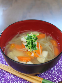 豆苗入り根菜汁-レシピのメイン写真