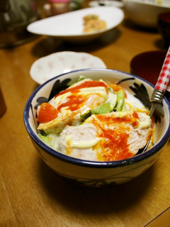 茹で鶏のスタミナ丼-レシピのメイン写真