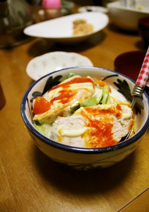 茹で鶏のスタミナ丼-レシピのメイン写真