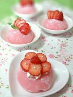 いちごミルク大福-レシピのメイン写真
