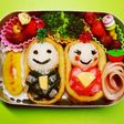 ひな祭りキャラ弁いなり寿司雛人形