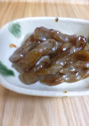 簡単・こんにゃくの焼肉のたれ炒め-レシピのメイン写真