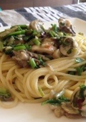 牡蠣とせりのパスタ-レシピのメイン写真