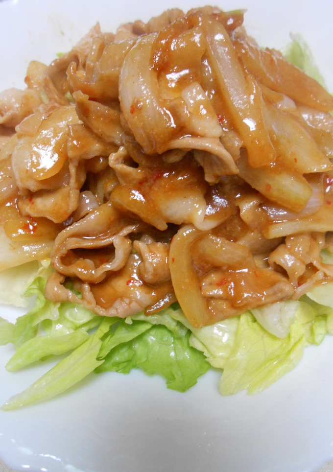 新玉葱と豚ばら肉の味噌炒め-レシピのメイン写真