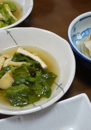 青菜と揚げの煮びたし。-レシピのメイン写真