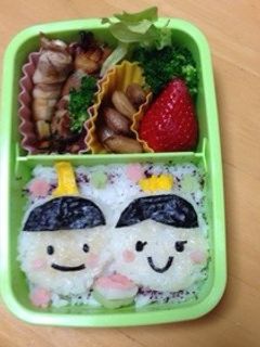 ひな祭りキャラ弁-レシピのメイン写真