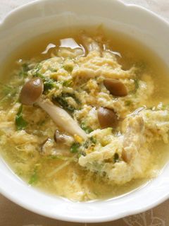 プチッと鍋としめじ・水菜・卵のスープ♪-レシピのメイン写真