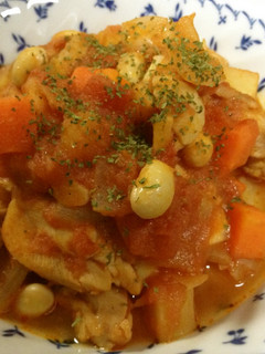 簡単!定番!鶏もも肉と大豆のトマト煮-レシピのメイン写真