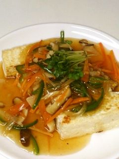 野菜あんかけ豆腐ステーキ!-レシピのメイン写真