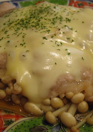 レンジで5分♪えのきの豚肉＆チーズのせ-レシピのメイン写真