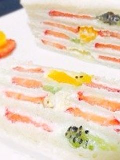 ビジュアル系♡フルーツサンド-レシピのメイン写真