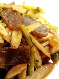 ごぼうとこんにゃく炒め煮-レシピのメイン写真