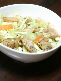 リメイク!残念野菜炒めの温玉サラダ-レシピのメイン写真