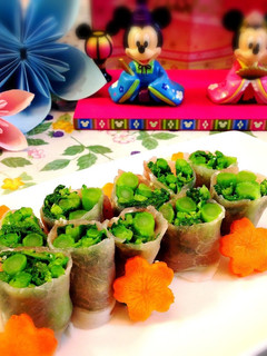 ひな祭りに*菜の花の生ハム巻き-レシピのメイン写真