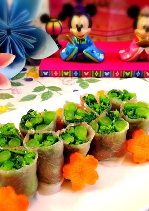 ひな祭りに＊菜の花の生ハム巻き-レシピのメイン写真