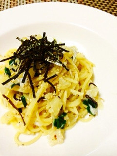【10分】ボールで♫沢庵バター醤油パスタ-レシピのメイン写真