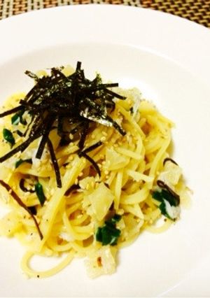 【10分】ボールで♫沢庵バター醤油パスタ-レシピのメイン写真