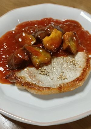 豚ロースとなすのナポリタンがけ-レシピのメイン写真