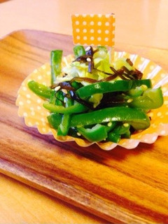 お弁当に!ピーマンのレンチン和え-レシピのメイン写真