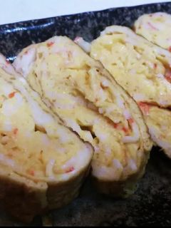 我が家の『カニカマ卵焼き♪』-レシピのメイン写真