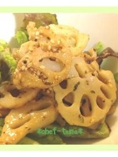 れんこんの梅ごま:冷凍お弁当野菜おかず-レシピのメイン写真