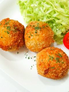 簡単!チーズ入り!かぼちゃコロッケ♥-レシピのメイン写真