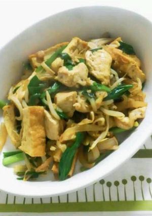 厚揚げin！♪もやしニラ炒めカレー風味♪-レシピのメイン写真