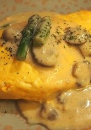ホワイトソースのオムライス＊*-レシピのメイン写真