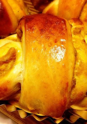 ピーナッツバターとかぼちゃクリームパン-レシピのメイン写真